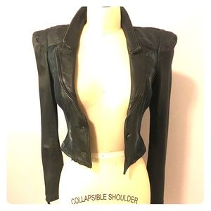 Guess by Marciano Leather and Denim Jacket